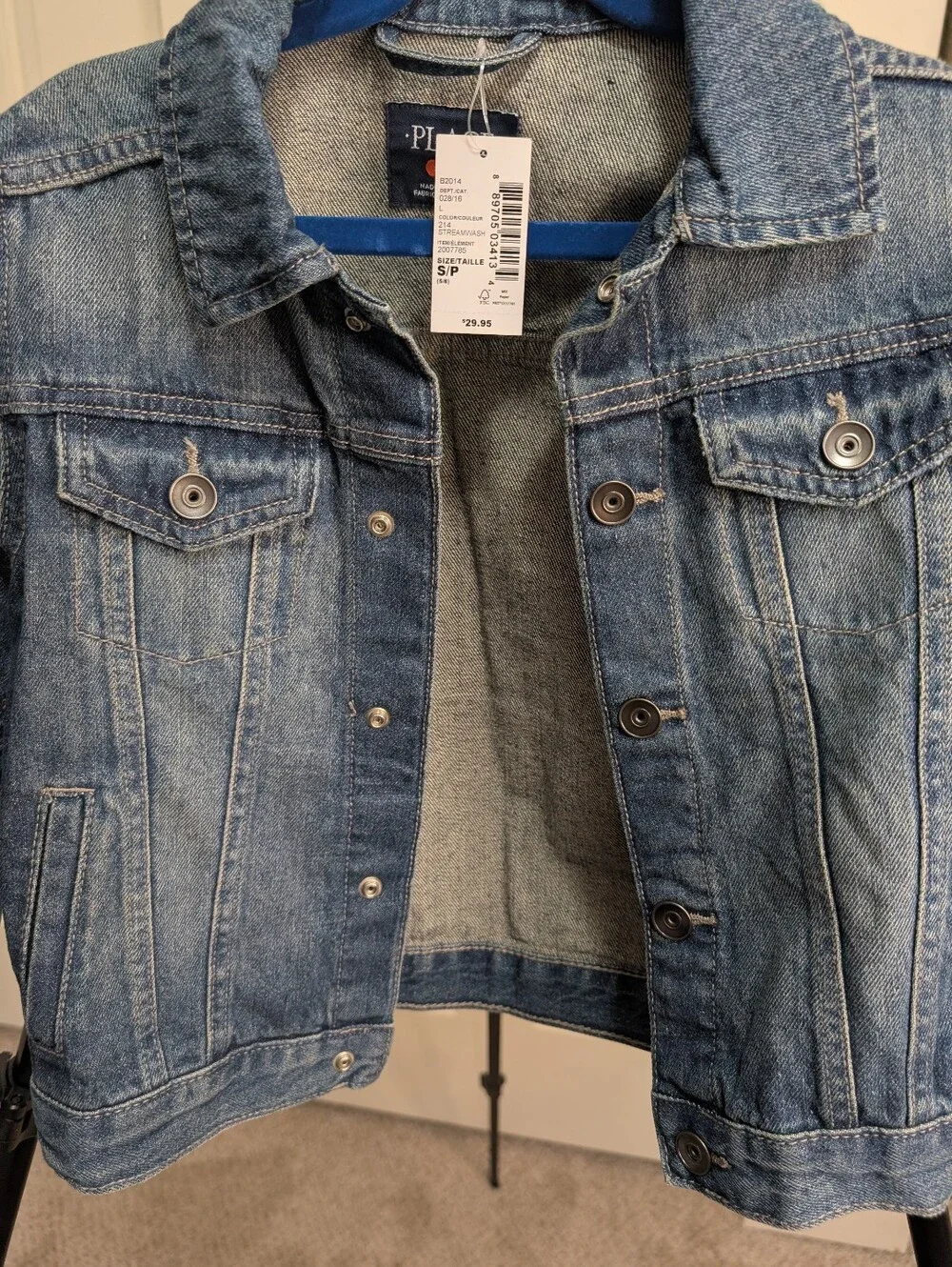 NWT The Children's Place Boy's Denim Jacket Size 5/6 (S) Medium Wash Blue